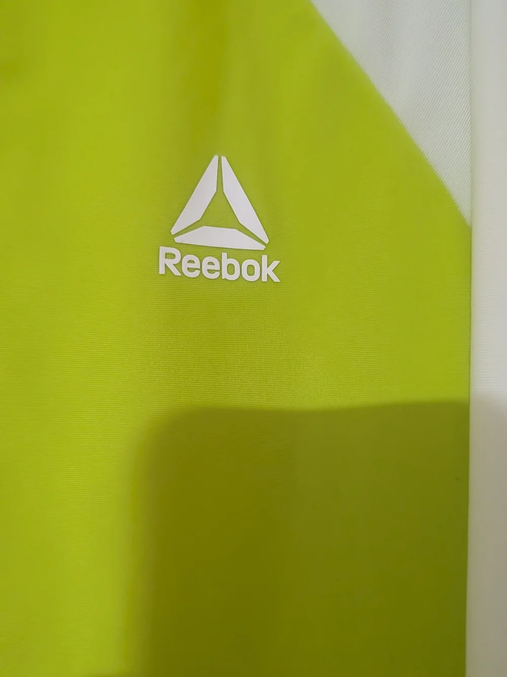 Reebok Lime Green & White Zip Rash Guard